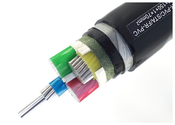 CHINA Cable de transmisión acorazado bajo aislado XLPE de Votlage STA XLPE del cable acorazado de aluminio de la envoltura del PVC YJLV22 proveedor