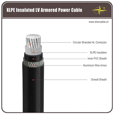 CHINA Cable de aluminio eléctrico acorazado modificado para requisitos particulares del conductor, cable de transmisión acorazado proveedor