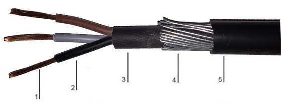 CHINA 0.6 / 1 cables aislados del conductor de cobre del kilovoltio PVC con el cable de transmisión acorazado galvanizado del alambre de acero proveedor