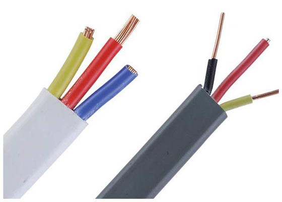 CHINA Gemelo y conexión a tierra del alambre eléctrico plano del aislamiento del PVC con x 1.5mm2 del estándar 6004 2 x 2,5 de las BS + 1 proveedor