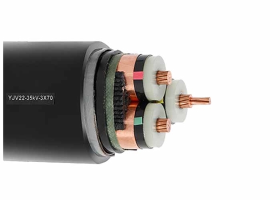 CHINA 19 / 33KV 3 cable eléctrico acorazado de transmisión 95mm2 de la base X del cobre acorazado del cable proveedor