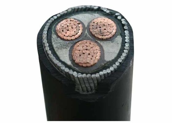 CHINA XLPE trifásico de alto voltaje aisló el cable de transmisión acorazado del CU XLPE/SWA/PVC del cable eléctrico del alambre de acero 33kV proveedor