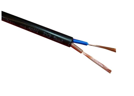 CHINA PVC flexible aislado, negro del alambre del cable eléctrico de dos bases del verde amarillo proveedor