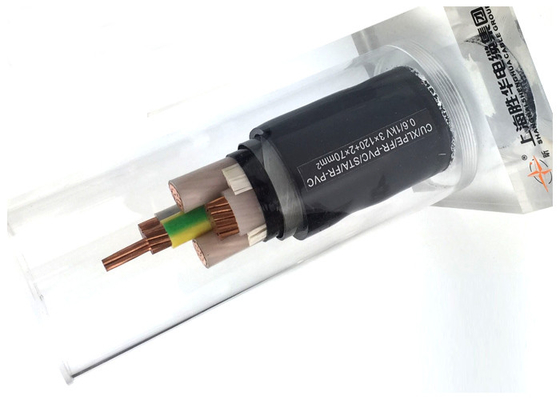 CHINA Cable eléctrico acorazado de la cinta de acero del conductor de cobre con la envoltura negra del PVC proveedor
