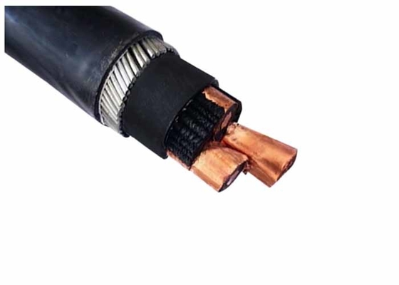 CHINA El cable acorazado medio 33KV 3x95 SQMM del alambre de acero del voltaje trenzó el cobre desnudo proveedor