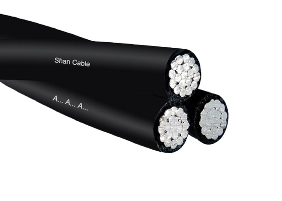 CHINA Shanghai Shenghua Cable 3 Core Aerial Bundled Triplex Service Drop Cable para líneas aéreas de transmisión de energía proveedor
