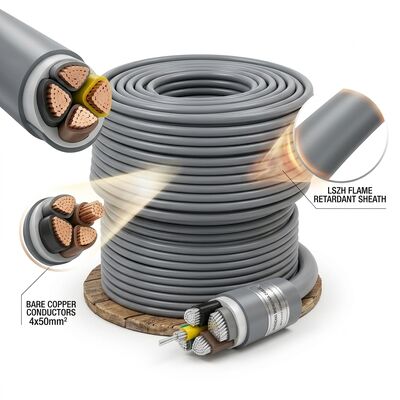CHINA LSZH Cable aislado de PVC con baja humedad y cero halógenos 0.6/1kV 4 núcleos 4x50mm2 seguro contra incendios proveedor