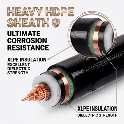 CHINA Cable subterráneo de alimentación de 0,6/1 kV con aislamiento XLPE y cubierta de HDPE anticorrosión proveedor