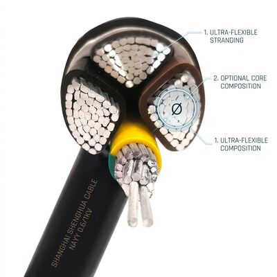 Cable con aislamiento de PVC resistente al aceite y a productos químicos 450/750V 3 conductores para uso industrial proveedor