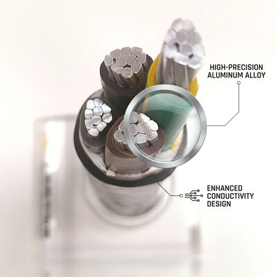 LSZH Cable aislado de PVC con baja humedad y cero halógenos 0.6/1kV 4 núcleos 4x50mm2 seguro contra incendios proveedor