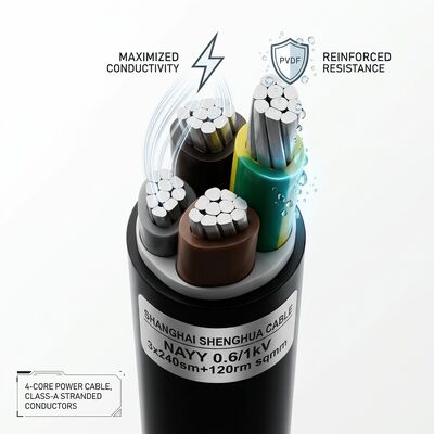 Cable Aislado de PVC Impermeable y Resistente a la Humedad 0.6/1kV 2 Conductores 2x4mm2 Área Húmeda Exterior proveedor