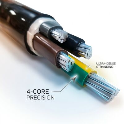 Cable de alimentación aislado de PVC impermeable IP68 0.6/1kV 4x25mm2 Enterrado Directamente proveedor
