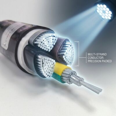 Cable de alimentación aislado de PVC impermeable IP68 0.6/1kV 4x25mm2 Enterrado Directamente proveedor