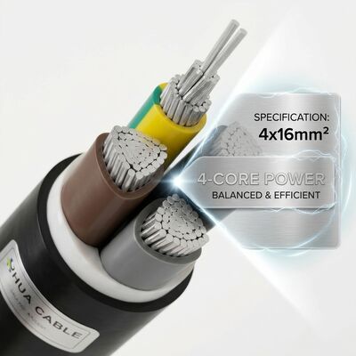 NYY 4x25mm2 PVC Insulated Cable 90C High Temperature Underground 0.6/1kV IEC60502 Power Wire proveedor