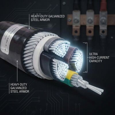 ABC 4x35mm2 UV Stabilized PVC Insulated Aerial Bundled Cable Overhead 0.6/1kV IEC60502 proveedor