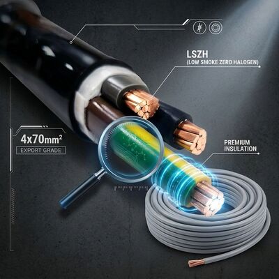 N2XCH 4x25mm2 LSZH PVC Insulated Cable Low Smoke Zero Halogen 0.6/1kV IEC60502 proveedor