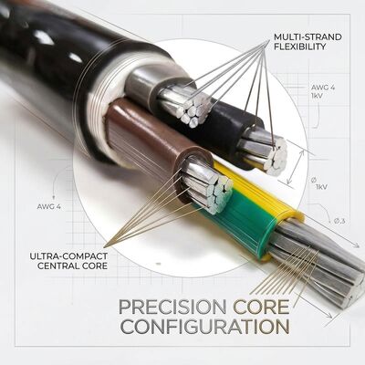 NYY 4x70mm2 Anti UV PVC Insulated Cable Direct Burial Sunlight Resistant 0.6/1kV IEC60502 proveedor