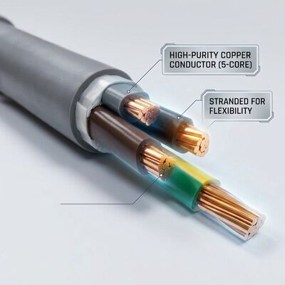 N2XCH-J 5x16mm2 Low Smoke Zero Halogen PVC Insulated Cable Tunnel 0.6/1kV IEC60502 proveedor