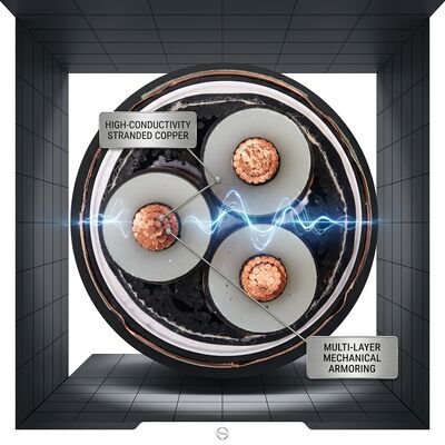Cable XLPE Aislado con Doble Cinta de Acero Blindada 0.6/1kV Vida Útil 40 Años proveedor