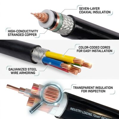 Cable de alimentación aislado XLPE de bajo humo y cero halógenos con cubierta LSZH 0.6/1kV proveedor