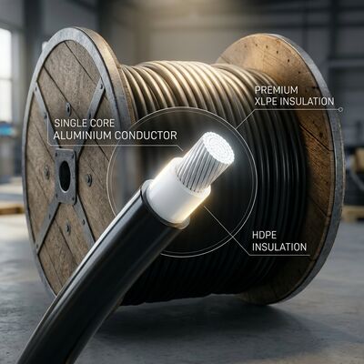 Waterproof Water Blocking HDPE Sheathed 1x630mm2 Aluminium XLPE Insulated Cable proveedor