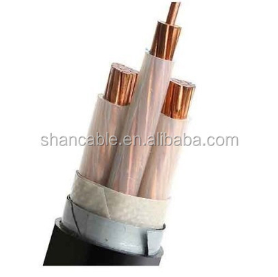 Cable de alimentación aislado XLPE de voltaje medio de núcleo único de 3 núcleos de conductor de cobre XLPE Cable aislado N2XSY proveedor