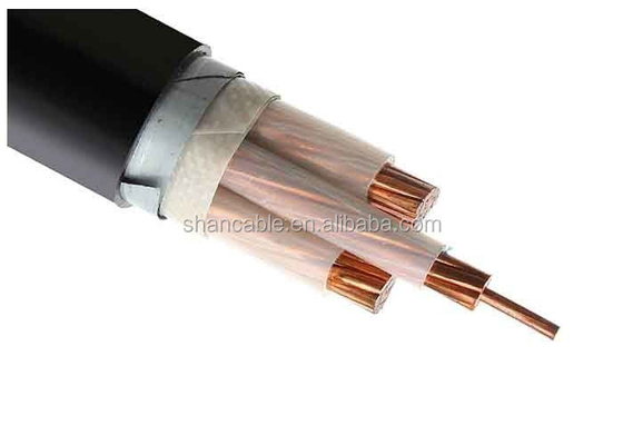 Cable de alimentación aislado XLPE de voltaje medio de núcleo único de 3 núcleos de conductor de cobre XLPE Cable aislado N2XSY proveedor