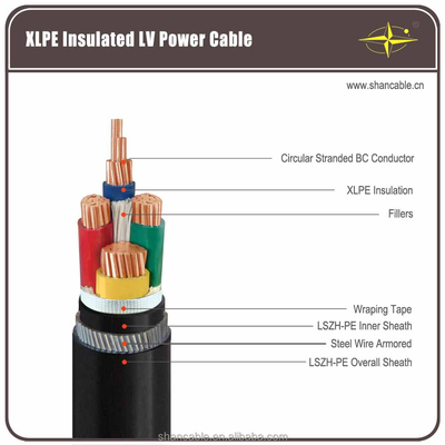 PVC revestido XLPE aislado MV cable de energía 3 núcleo para la construcción Sh Shenghua proveedor